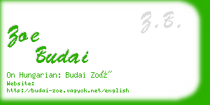 zoe budai business card